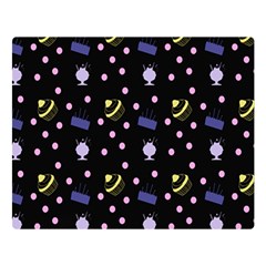 Cakes And Sundaes Black Double Sided Flano Blanket (large)  by snowwhitegirl