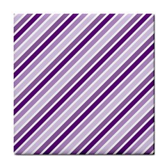 Violet Stripes Tile Coasters by snowwhitegirl