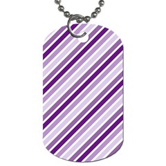 Violet Stripes Dog Tag (one Side) by snowwhitegirl