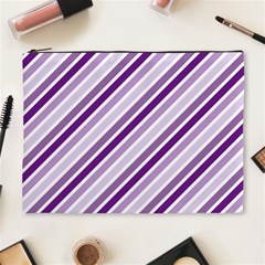 Violet Stripes Cosmetic Bag (xl) by snowwhitegirl