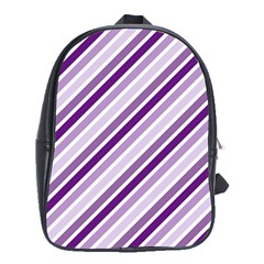 Violet Stripes School Bag (xl) by snowwhitegirl