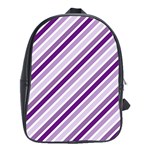 Violet Stripes School Bag (XL) Front