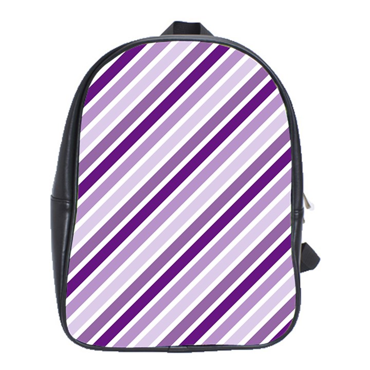 Violet Stripes School Bag (XL)