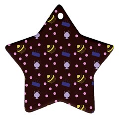 Cakes And Sundaes Chocolate Ornament (Star)