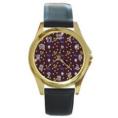 Cakes And Sundaes Chocolate Round Gold Metal Watch