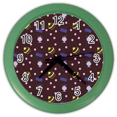 Cakes And Sundaes Chocolate Color Wall Clock