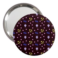 Cakes And Sundaes Chocolate 3  Handbag Mirrors