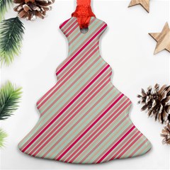 Candy Diagonal Lines Ornament (christmas Tree)  by snowwhitegirl