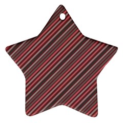 Brownish Diagonal Lines Ornament (star) by snowwhitegirl