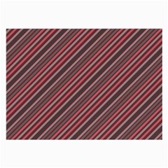 Brownish Diagonal Lines Large Glasses Cloth by snowwhitegirl