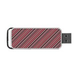 Brownish Diagonal Lines Portable USB Flash (One Side) Front