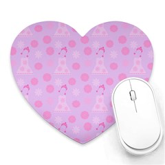 Lilac Dress Heart Mousepads by snowwhitegirl