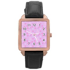 Lilac Dress Rose Gold Leather Watch  by snowwhitegirl