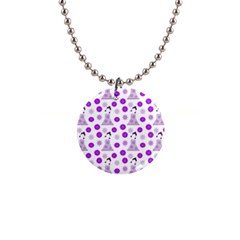 Lilac Dress On White Button Necklaces by snowwhitegirl