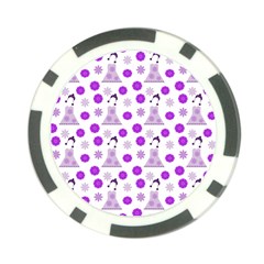 Lilac Dress On White Poker Chip Card Guard (10 Pack) by snowwhitegirl