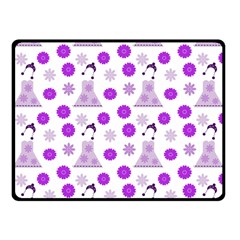 Lilac Dress On White Fleece Blanket (small) by snowwhitegirl