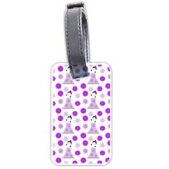 Lilac Dress On White Luggage Tags (one Side)  by snowwhitegirl