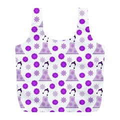 Lilac Dress On White Full Print Recycle Bags (l)  by snowwhitegirl