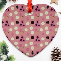 Mauve Dress Ornament (heart) by snowwhitegirl