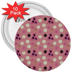 Mauve Dress 3  Buttons (10 Pack)  by snowwhitegirl