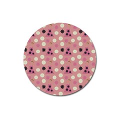 Mauve Dress Magnet 3  (round) by snowwhitegirl