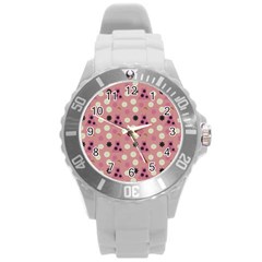 Mauve Dress Round Plastic Sport Watch (l) by snowwhitegirl