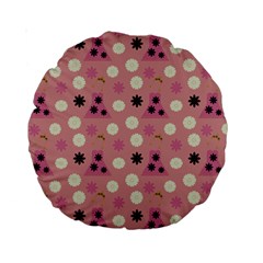 Mauve Dress Standard 15  Premium Round Cushions by snowwhitegirl