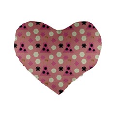 Mauve Dress Standard 16  Premium Heart Shape Cushions by snowwhitegirl