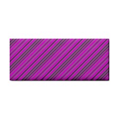 Pink Violet Diagonal Lines Hand Towel by snowwhitegirl