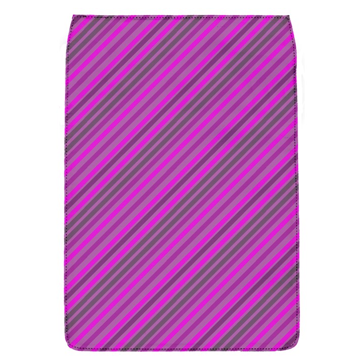 Pink Violet Diagonal Lines Flap Covers (S) 