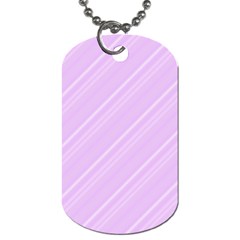 Lilac Diagonal Lines Dog Tag (two Sides) by snowwhitegirl