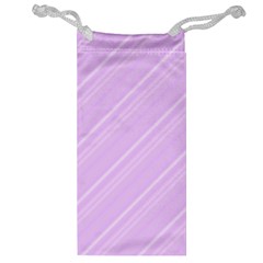 Lilac Diagonal Lines Jewelry Bags by snowwhitegirl