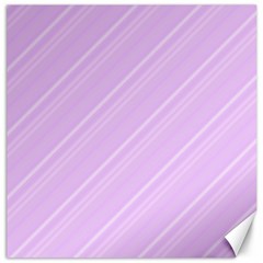 Lilac Diagonal Lines Canvas 16  X 16   by snowwhitegirl