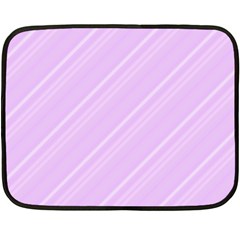 Lilac Diagonal Lines Fleece Blanket (mini) by snowwhitegirl