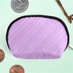 Lilac Diagonal Lines Accessory Pouches (medium)  by snowwhitegirl