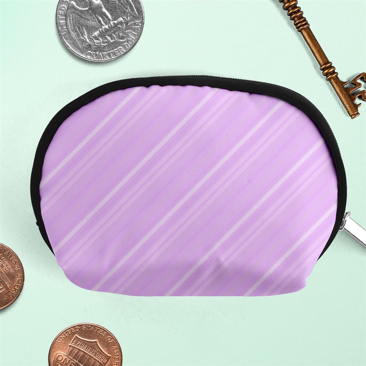 Lilac Diagonal Lines Accessory Pouches (Medium) 