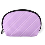 Lilac Diagonal Lines Accessory Pouches (Large)  Back