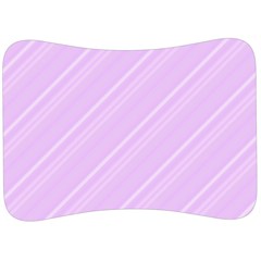 Lilac Diagonal Lines Velour Seat Head Rest Cushion