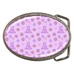 Violet Pink Flower Dress Belt Buckles by snowwhitegirl