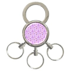 Violet Pink Flower Dress 3-ring Key Chains by snowwhitegirl