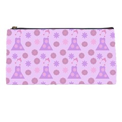 Violet Pink Flower Dress Pencil Cases