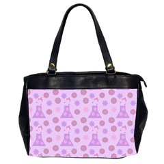 Violet Pink Flower Dress Office Handbags (2 Sides)  by snowwhitegirl