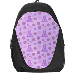 Violet Pink Flower Dress Backpack Bag by snowwhitegirl