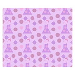 Violet Pink Flower Dress Double Sided Flano Blanket (small)  by snowwhitegirl