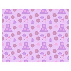 Violet Pink Flower Dress Double Sided Flano Blanket (medium)  by snowwhitegirl