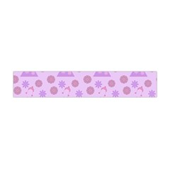 Violet Pink Flower Dress Flano Scarf (mini)