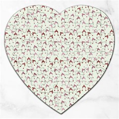 Little Winter Hats Blue Jigsaw Puzzle (heart) by snowwhitegirl