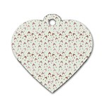 Little Winter Hats Blue Dog Tag Heart (Two Sides) Front