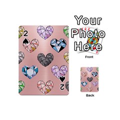 Gem Hearts And Rose Gold Playing Cards 54 (mini)  by NouveauDesign