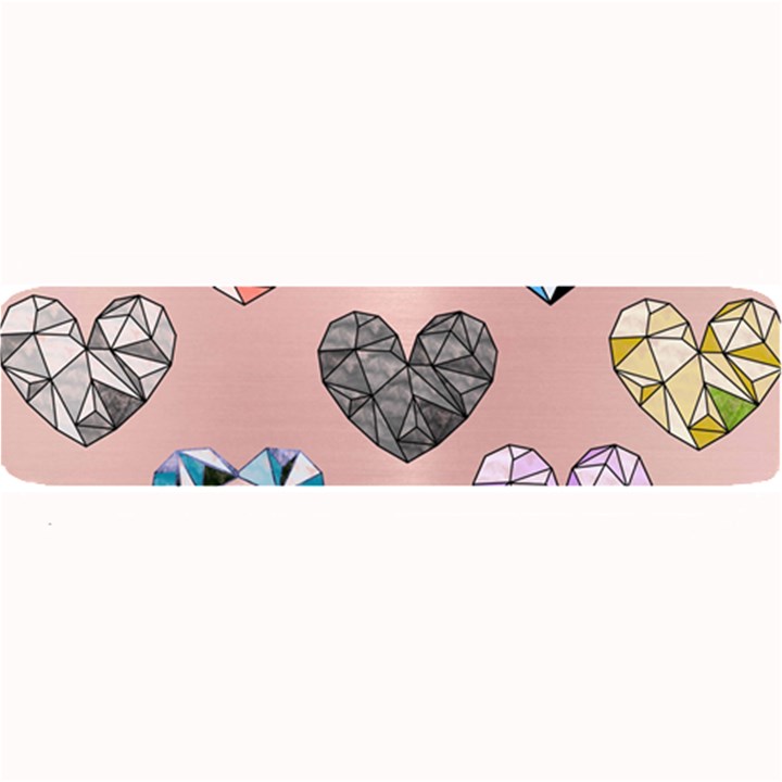 gem hearts and rose gold Large Bar Mats